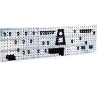 raaco Jeu de crochets à outils avec plaques perforées Panneau mural à outils x 3 + 44clips