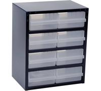 raaco 250/8-2 Réservoir pour petites pièces (l x H x P) 357 x 435 x 255 mm Nombre de compartiments: 8 Contenu 1 pc(s)