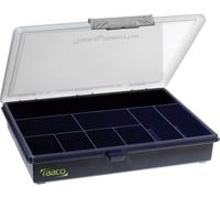Raaco Mallette de rangement Assorter 5-9 – 9 compartiments – 240×195×43 mm – Transparent bleu foncé