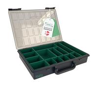 Raaco Assorter 55 4x8-15 boîte de rangement, 15 compartiments, système | Boîte de rangement Visserie Premium pour Atelier avec 15 Compartiments, Stockage Sécurisé, Portable, 26,1 x 33,8 x 5,7 cm