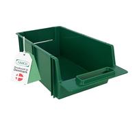 Raaco Bac Plastique 6-1100, Bac de Rangement Plastique Empilable, 37,5 | 37,5 x 21 x 13,6 cm, Parfait pour Étagères de 31 cm, Capacité 10 kg, Boite Rangement Atelier et Boite Empilable Rangement