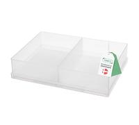 Raaco Boîte d'Insertion 55 2xA6-1, 2 compartiments, Rangement Visserie | Plateau avec 2 Compartiments, Boîte de Tri Transparente pour Mallette à Outils, Boîtes de Rangement, Rangement Visserie - lot