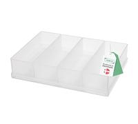 Raaco Boîte d'Insertion 55 4xA8-2, 4 compartiments, Rangement Visserie | Plateau avec 4 Compartiments, Boîte de Tri Transparente pour Mallette à Outils, Boîtes de Rangement, Rangement Visserie - lot