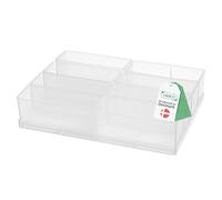 Raaco Boîte d'Insertion 55 8xA9-2, 8 compartiments, Rangement Visserie | Plateau avec 8 Compartiments, Boîte de Tri Transparente pour Mallette à Outils, Boîtes de Rangement, Rangement Visserie - lot