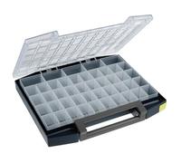 raaco Boxxser 55 5x10-45: Boîte de Rangement Visserie Premium pour Atelier avec 45 Compartiments, Stockage Sécurisé, Portable, 36.1 x 42.1 x 5.5 cm, Boîte à Outils, Caisse à Outils