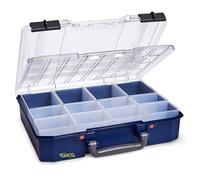 Raaco CarryLite 80 4x8-12/DL boîte de rangement, 12 compartiments, lot | Avec 12 Compartiments et Couvercle Transparent Double Couche, Capacité de 10 kg, Stockage Sécurisé, 27.8 x 33.7 x 8.2 cm