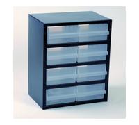 raaco Casier de rangement p. petites pièces l.357xP255xH435mm tôle en acier 8 tiroirs Quantité:1