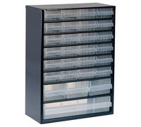 Raaco Casiers à Tiroirs C9-28, 28 tiroirs - Rangement Visserie Atelier | Avec 28 Tiroirs en Plastique, Charge 26.4 kg, 15 x 30.6 x 41.7 cm, Montable au Mur, pour Rangement Garage & Atelier - système