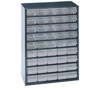 Raaco Casiers à Tiroirs C9-45, 45 tiroirs - Rangement Visserie Atelier | Avec 45 Tiroirs en Plastique, Charge 30 kg, 15 x 30.6 x 41.7 cm, Montable au Mur, pour Rangement Garage & Atelier