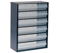 Raaco Casiers à Tiroirs C9-6, 6 tiroirs pour Rangement Garage & Atelier | Avec 6 Tiroirs en Plastique, Charge 20 kg, 15 x 30.6 x 41.7 cm, Montable au Mur, pour Rangement Garage & Atelier