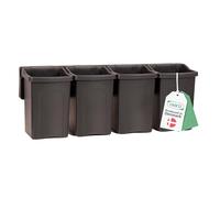 Raaco Cup set 2 Rangement mural de Vis avec 4 Bacs, 2 pièces, Capacité | Rail Mural avec Conteneur en Plastique 10,7 x 40,7 x 15 cm. Poids 0,43 kg - Cup set 2 Rangement mural de Vis avec 4 Bacs