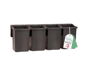 Raaco Cup set 2 Rangement mural de Vis avec 4 Bacs, 2 pièces, Capacité | Rail Mural avec Conteneur en Plastique 10,7 x 40,7 x 15 cm. Poids 0,43 kg - Cup set 2 Rangement mural de Vis avec 4 Bacs
