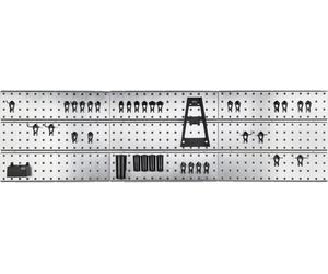 raaco Jeu de crochets à outils avec plaques perforées Panneau mural à outils x 3 + 44clips