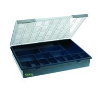 raaco Mallette de rangement l.338xP261xH57mm 15 comp. transparent bleu foncé RAACO Quantité:1