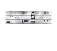 Raaco Jeu de crochets TWP pour panneau perforé galvanisé - 3 crochets + 44 SuperClips