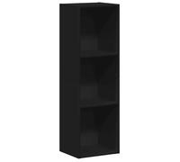 “Rabais"" Bibliothèque Étagère de Rangement - JILLE'S -/Meuble TV noir 36x30x114 cm - Bois d'ingénierie SOLO400059