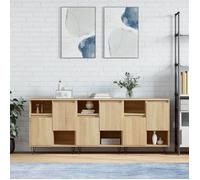 ""Rabais""Buffets 3 pcs - CLARENCE - Commode/Buffet de cuisine, Chêne sonoma - Bois d'ingénierie NEU1176