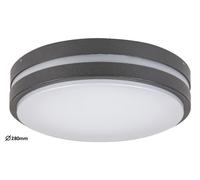 Rabalux 8848 Plafonnier d'extérieur Hamburg, 12W, 4000K, 900lm, anthracite-blanc, rond, blanc neutre, ø280mm