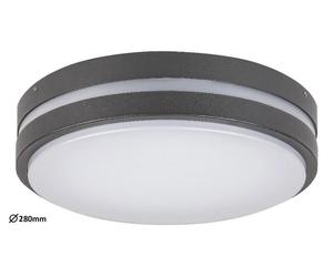 Rabalux 8848 Plafonnier d'extérieur Hamburg, 12W, 4000K, 900lm, anthracite-blanc, rond, blanc neutre, ø280mm
