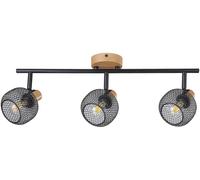 Rabalux Grendel plafonnier 3x40 W noir-bois 3129