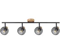 Rabalux Grendel plafonnier 4x40 W noir-bois 3130