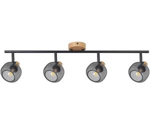 Rabalux Grendel plafonnier 4x40 W noir-bois 3130