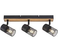 Rabalux Metta plafonnier 3x14 W noir-bois 71153