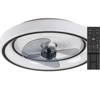 Rabalux Noir Plafonnier LED avec ventilateur Horacio 470mm 67W CCT avec DO 71009
