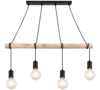 Rabalux Pablo lampe suspendue 4x40 W noir-bois 3980