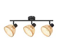 Rabalux Rattan plafonnier 3x15 W noir-beige 3135