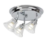 Rabalux Plafonnier Antoine salle de bain 3x40 W E14 IP44 Chrome-transparent 3210