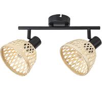 Rabalux Rattan plafonnier 2x15 W noir-beige 3134
