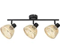 Rabalux Rattan plafonnier 3x15 W noir-beige 3135