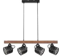 Rabalux Rotem lampe suspendue 4x40 W noir-bois 3300