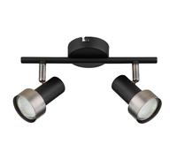 Rabalux Konrad plafonnier 2x50 W noir-argenté 73012