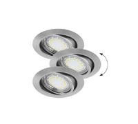Kit 3 spots encastrés orientables chromé Rabalux 1166