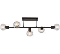 Rabalux Sullivan plafonnier 5x40 W noir-fumé 3296