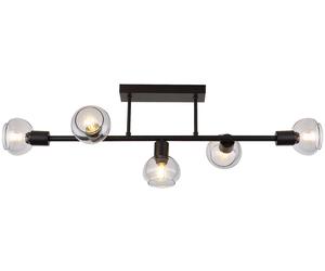 Rabalux Sullivan plafonnier 5x40 W noir-fumé 3296