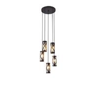 Rabalux Oberon lampe suspendue 5x40 W marron-ambre 5340