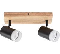 Rabalux Toras plafonnier 2x5 W noir-bois 73122