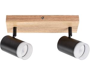 Rabalux Toras plafonnier 2x5 W noir-bois 73122