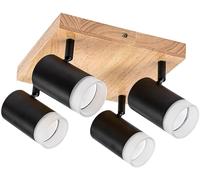 Rabalux Toras plafonnier 4x5 W noir-bois 73124