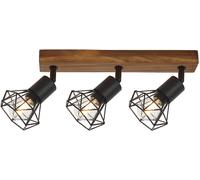 Rabalux Zeus plafonnier 3x40 W noir-bois 3139