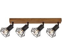 Rabalux Zeus plafonnier 4x40 W noir-bois 3140