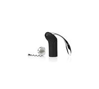 Rabbit - Kit d'Accessoires pour Vin avec Tire-Bouchon Vertical à Levier, Coupe-Capsule et Vis de Rechange en Métal, Coffret Cadeau, Noir, 14 x 14 x 5 cm