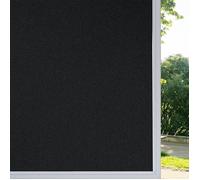 Rabbitgoo Film Fenetre Anti Regard Film Occultant Fenêtre Noir 60x400cm Film Opaque pour Vitre Anti UV Dépoli pour Bureau Maison