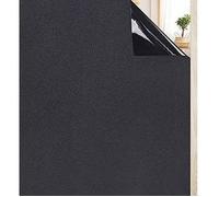 Rabbitgoo Film Fenetre Anti Regard Film Occultant Fenêtre Noir 90x400cm Film Opaque pour Vitre Anti UV Dépoli pour Bureau Maison