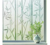 rabbitgoo Film fenetre Anti UV Film Adhesif fenetre Motif Bambou Reutilisable Anti Regard Statique pour Bureau Maison 45x400cm