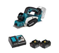 Rabot 18V DKP180Z + 2 batteries BL1850B 18V 5 Ah + 1 chargeur rapide DC18RC MAKITA