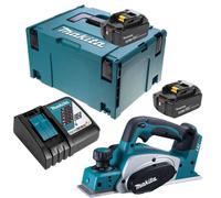 Rabot 18V LXT 82 mm - MAKITA - avec 2 batteries 18V 4.0Ah, chargeur - MacPak - DKP180RTJ